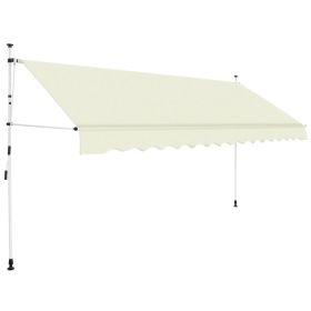 Manual Retractable Awning 137.8" Cream