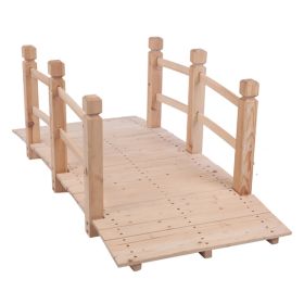 Arch Bridge Small Wooden Bridge Courtyard Outdoor Anticorrosive Wood Landscape Bridge Burlywood