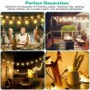 50FT Outdoor Globe String Lights Decorative Patio Lights Ball Fairy String Lamps with 50Pcs Bulbs for Garden Lawn Patio Cafe Party