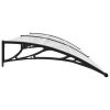 Door Canopy Black and Transparent 118.1"x31.5" PC