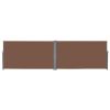 Retractable Side Awning 63"x236.2" Brown