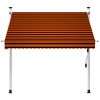 Manual Retractable Awning 78.7" Orange and Brown