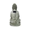 Meditating Sitting Buddha Solar Lights Outdoor Garden Patio Statue Light Decor