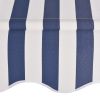 Manual Retractable Awning 78.7" Blue and White Stripes