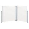 Patio Retractable Double Side Awning 66.9"x236.2" Cream