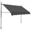 Manual Retractable Awning with LED 98.4" Anthracite