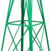 8FT Weather Resistant Yard Garden Windmill Green