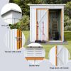 Metal garden sheds 5ftx4ft outdoor storage sheds white+yellow