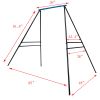 Swing Frame,A-Frame Swing Stand with Ground Nail, Heavy Duty Metal Swing Frame, Fits for Most Swings & Yoga Swing, Anti-Rust and Good Stability