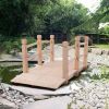 Arch Bridge Small Wooden Bridge Courtyard Outdoor Anticorrosive Wood Landscape Bridge Burlywood