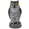 1pc Owl Decoy To Scare Birds Away, Fake Owl Scarecrows, Pigeon Deterrent, Plastic Owl Statue For Outdoor Garden Balcony Porch Yard