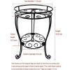 2 Tier Plant Stand, Metal Potted Holder Rack, Indoor Outdoor Multiple Flower Pot Shelf