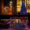 C7 Multi-color Christmas Decorative Lights; 28 Feet Retro Christmas Tree Lamps; Outdoor Roof Line String Lights; 27 Light Bulbs; For The Courtyard Gar