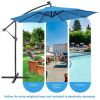 10 Feet Patio Solar Powered Cantilever Umbrella with Tilting System